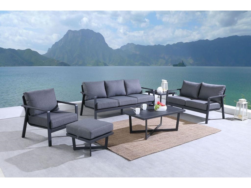 Lifestyle Cod827 Black Patio 6 Piece Conversation Set Sam Patio 6 Piece Conversation Set