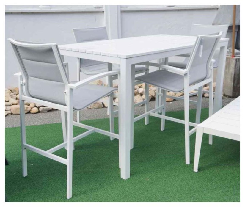 Lifestyle Cod828 White Cod828 Pbx Outdoor Pub Height Dining Table Sam Levitz Furniture Outdoor Pub Dining Tables