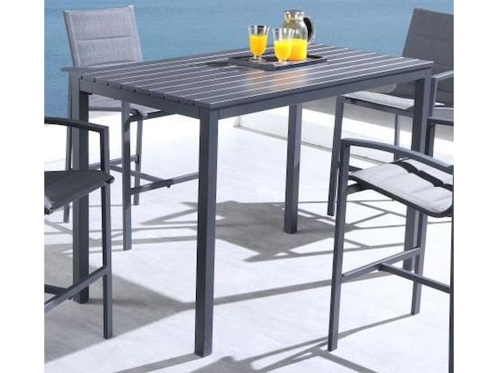 Lifestyle Cod829 Black Cod829 Pbx Outdoor Pub Height Dining Table Sam Levitz Furniture Outdoor Pub Dining Tables