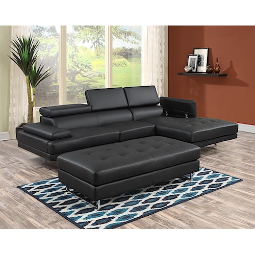 Lifestyle U2376s Contemporary Sectional Sofa With Storage L Fish Lifestyle U2376s Contemporary Sectional Sofa With Storage