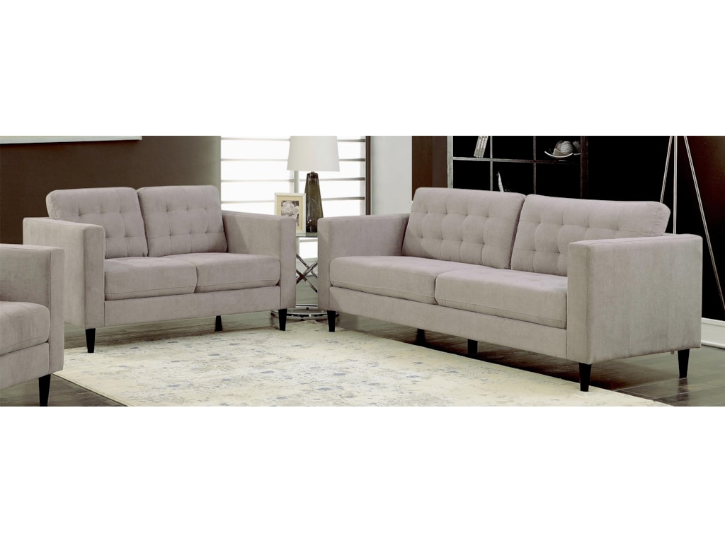 U501pa Light Grey Sofa Loveseat Set By Lifestyle At Sam Levitz Furniture