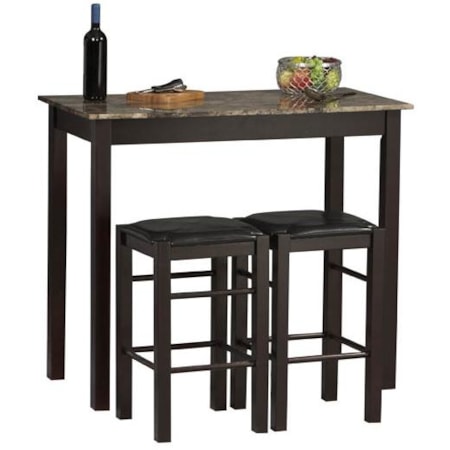Linon Dining 02859SET-01-KD-U Three Piece Tavern Set Wayside