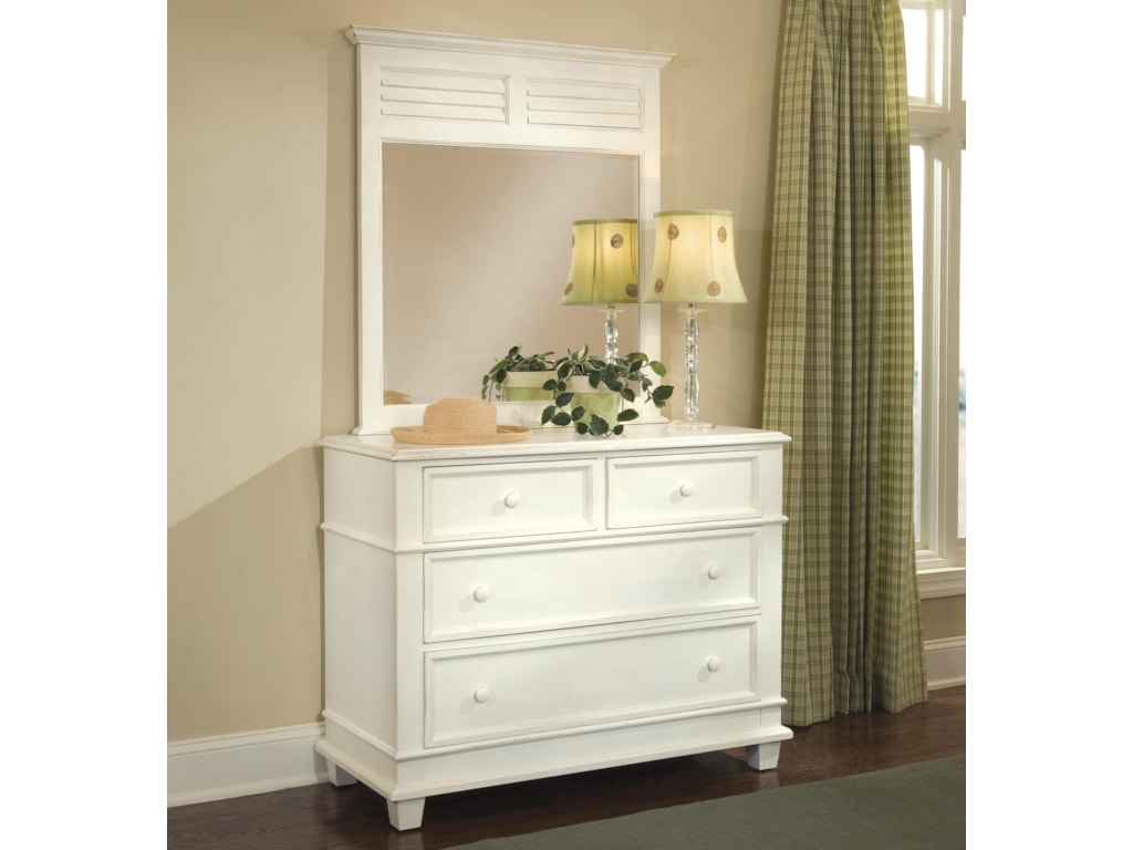 Linwood Furniture Villages of Gulf BreezeSingle Dresser with Landscape Mirror