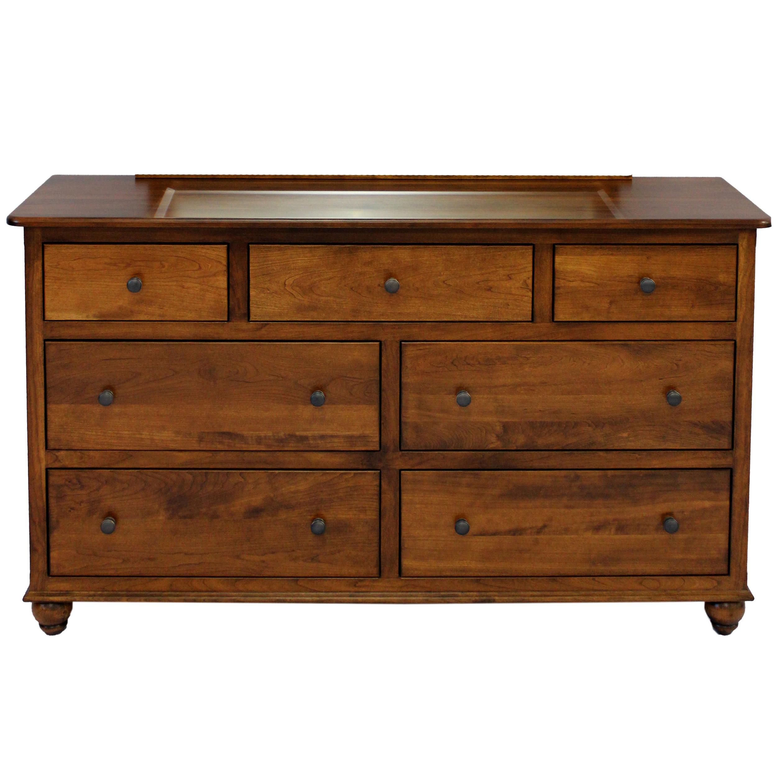 L.J. Gascho Furniture Covington 2040 7-Drawer Dresser with Turned Feet |  Good's Furniture | Dresser