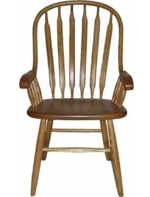 American Amish Solid Wood Dining SetsBent Paddle Arm Chair
