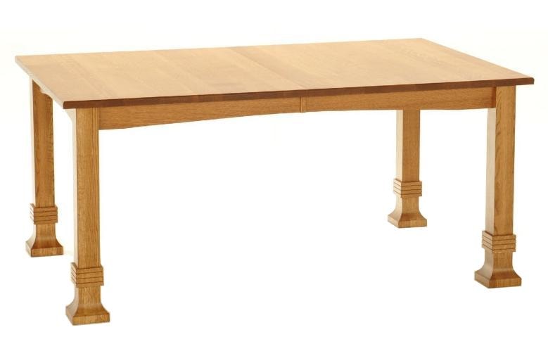 American Amish Grand Mission White Oak Dining Table With Self American Amish Grand Missionwhite Oak Dining Table