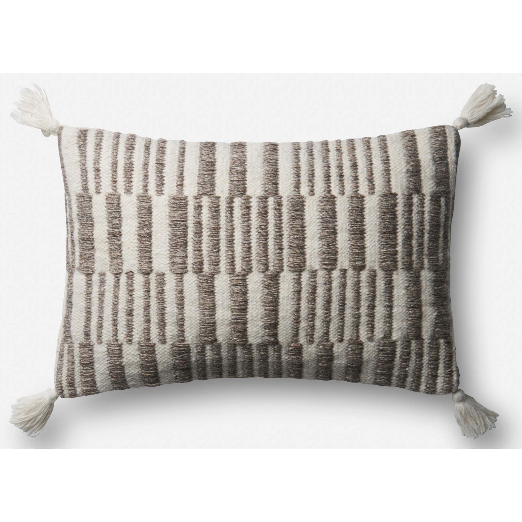 Loloi Rugs Indoor Outdoor Pillows 13 X 21 Brown Natural Pillow W Poly Fill Pedigo Furniture Throw Pillows