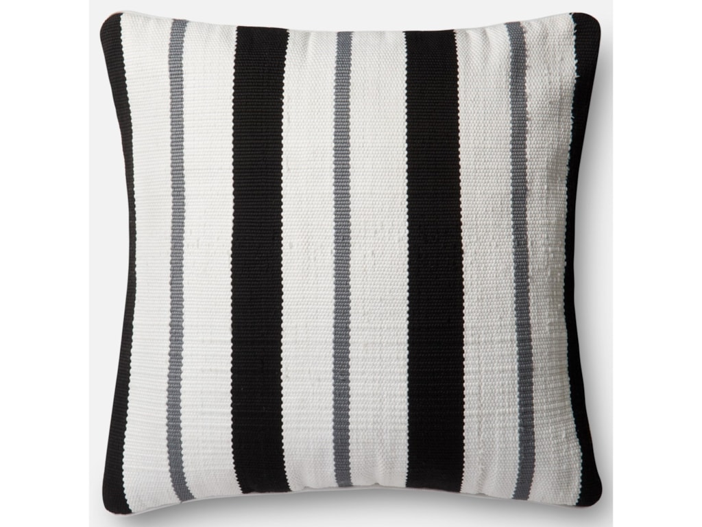Loloi Rugs Indoor Outdoor Black Grey 22 X Down Pillow Loloi Rugs Indoor Outdoor Black Grey 22 X Down Pillow