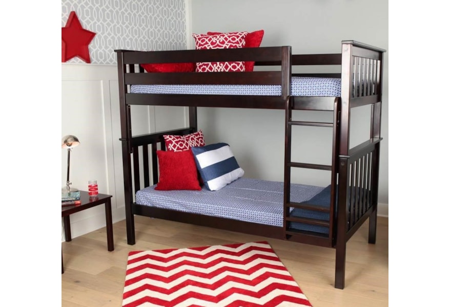 Espresso Twin Over Bunk Bed Finish Rotmans Espresso Twin Over Bunk Bed