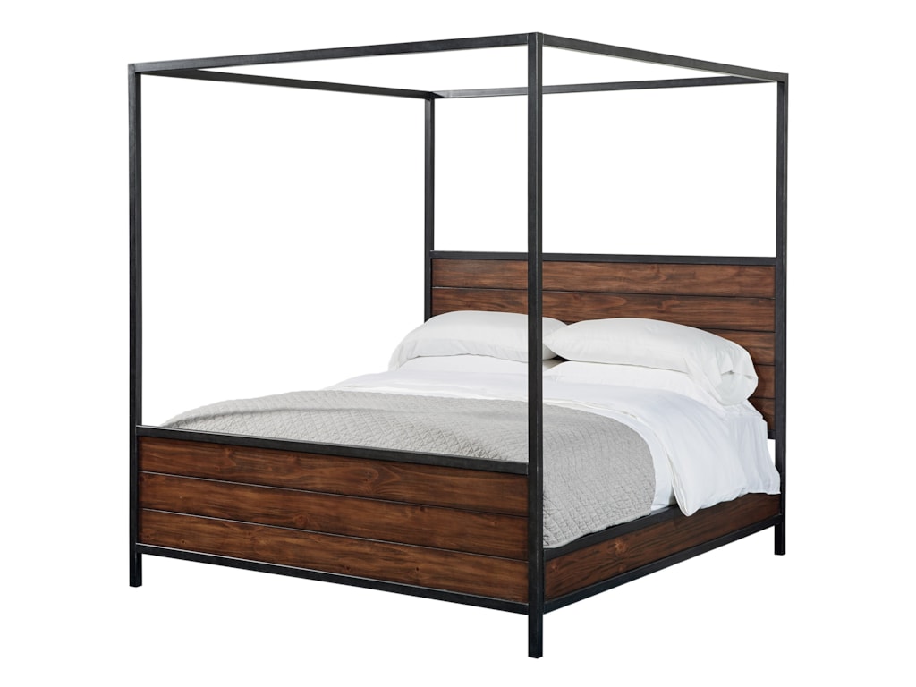 Magnolia Home By Joanna Gaines King Wood Plank Metal Magnolia Home By Joanna Gaines King Wood Plank Metal Canopy Bed