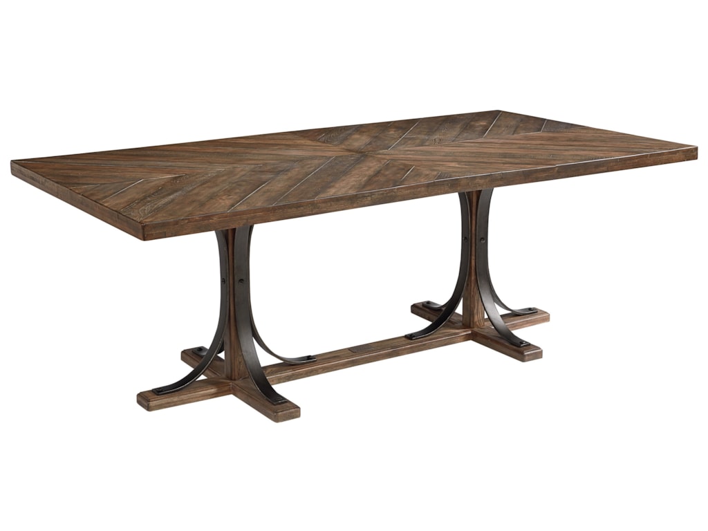 Magnolia Home By Joanna Gaines Traditional Dining Table With Iron Traditional Dining Table With Iron Base By Magnolia Home Joanna Gaines