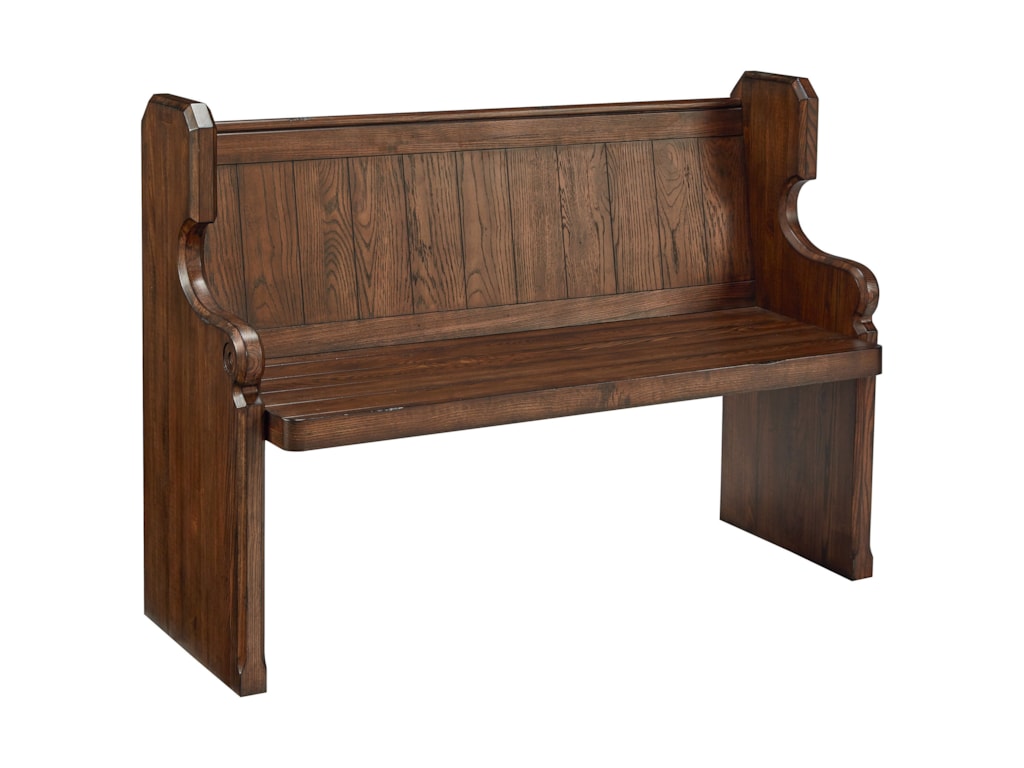 Accent Elements Pew Bench With Scrolled Arms By Magnolia Home Joanna Gaines At Olinde S Furniture
