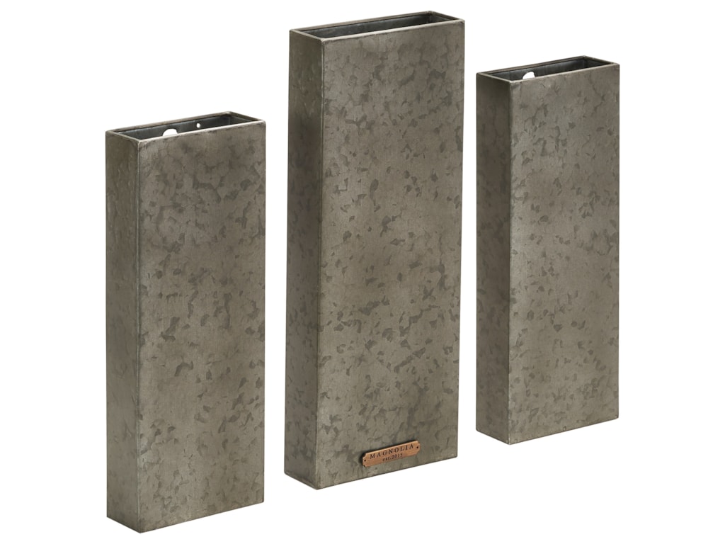 Accessories set of three metal wall plaques by magnolia home by joanna gaines at conlins furniture
