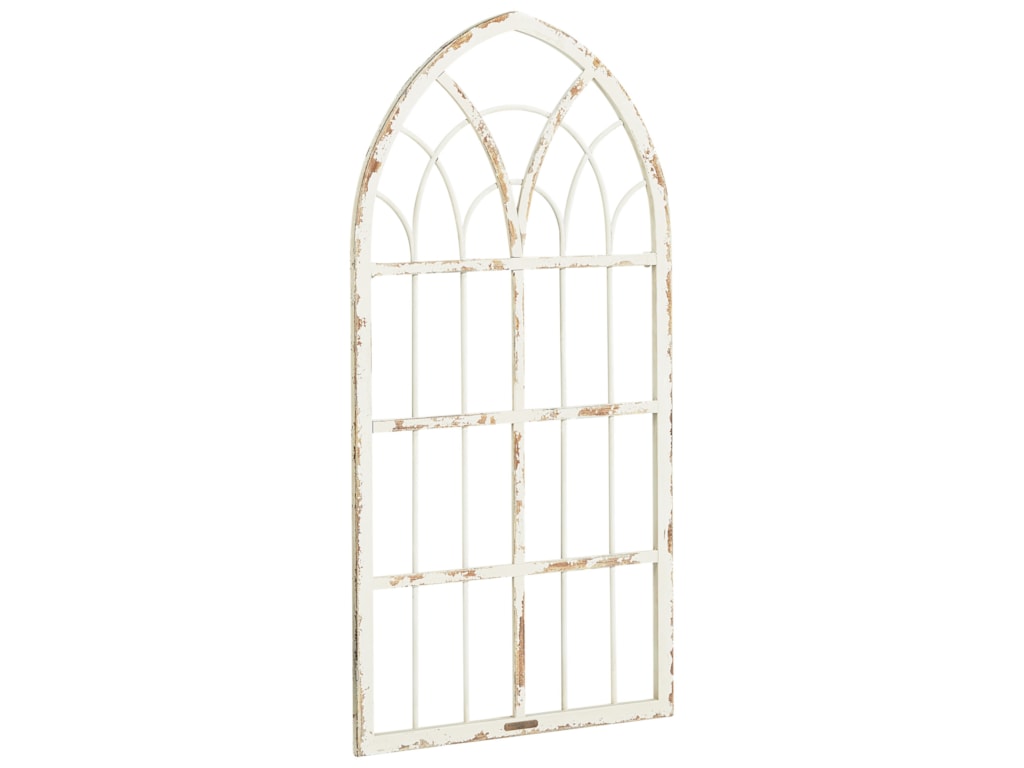 Magnolia Home By Joanna Gaines Accessories Metal Cathedral Pee Accessories Metal Cathedral Pee Window Frame With Distressed White Finish By Magnolia Home Joanna Gaines