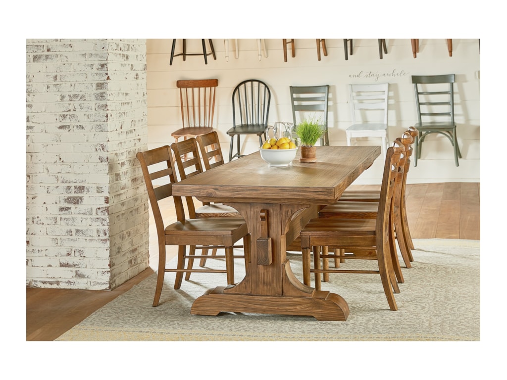 Magnolia Home By Joanna Gaines Farmhouse Keyed Trestle Dining