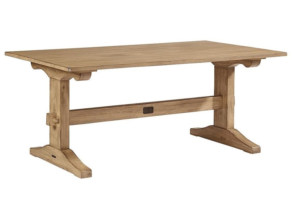 Primitive Kindred Trestle Table With Wheat Finish By Magnolia Home By Joanna Gaines At Knight Furniture Mattress