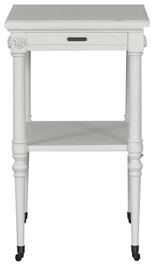Magnolia Home By Joanna Gaines Primitive Side Table With Casters Sadler S Home Furnishings End Tables
