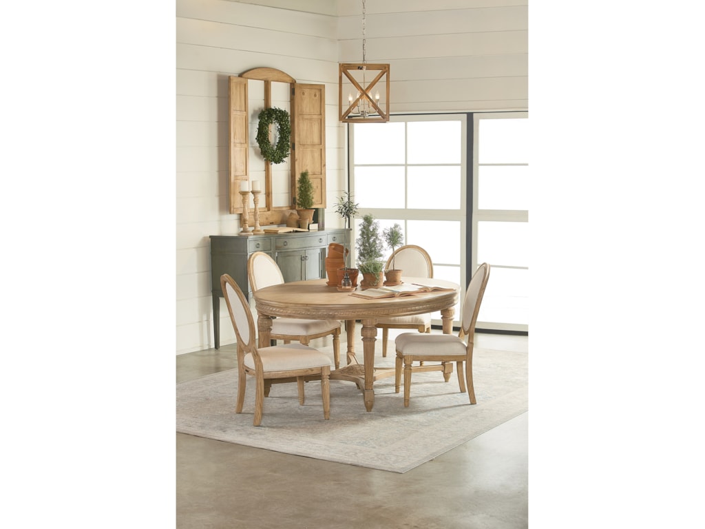 Magnolia Home By Joanna Gaines Traditional Round Five Piece Dining Magnolia Home By Joanna Gaines Traditionalfive Piece Dining Set