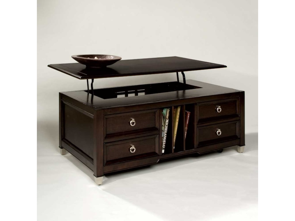 Magnussen Home Darien Lift Top Tail Table With Castors Magnussen Home Darien Lift Top Tail Table With Castors