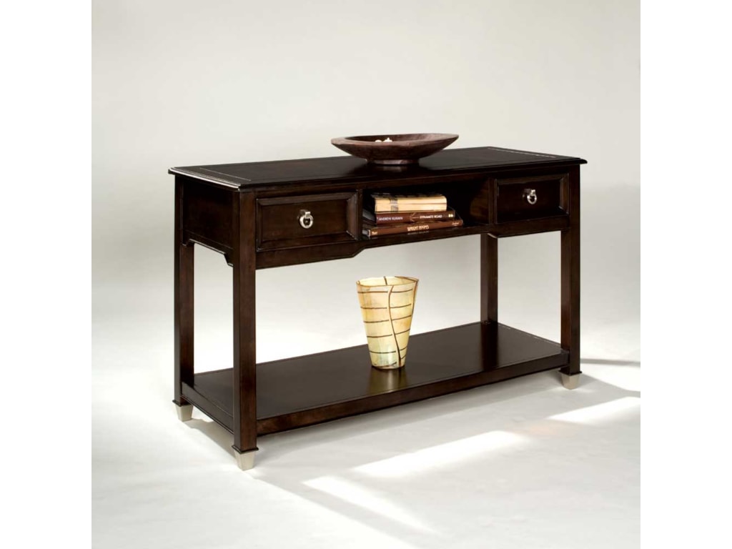 Magnussen Home Darien T1124 73 Rectangular Sofa Table With Two Darien Rectangular Sofa Table With Two Drawers And Shelves By Magnussen Home