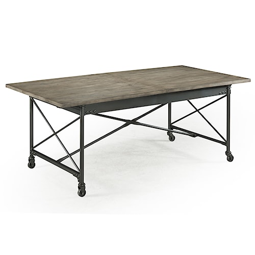magnussen home walton rustic dining table with casters and extension leaf - Magnussen Dining Room Furniture magnussen home walton rustic dining table with casters and extension leaf - Magnussen Dining Room Furniture