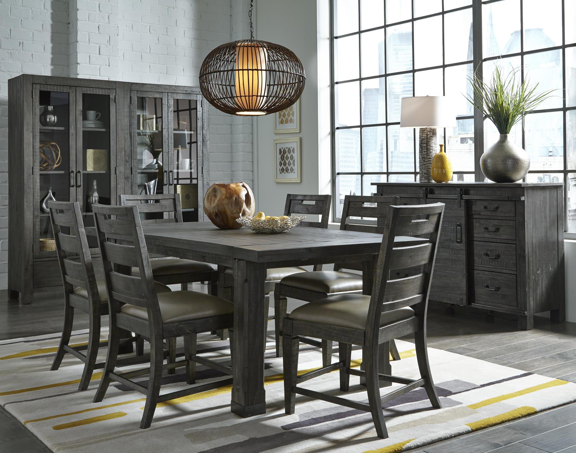 Magnussen Home Abington D3804 04 Weathered Gray Curio Cabinet With