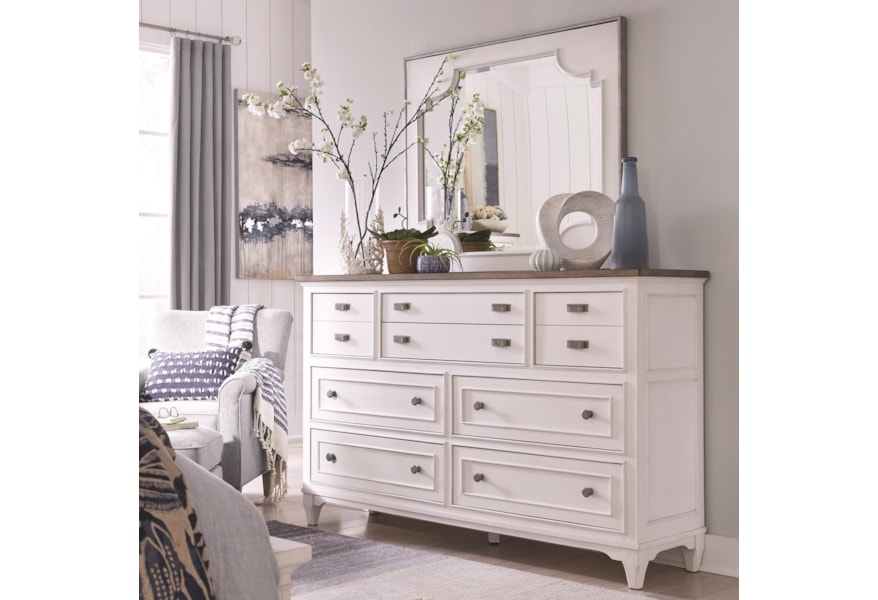 Magnussen Home Alys Beach 8 Drawer Dresser And Mirror Set Baer S