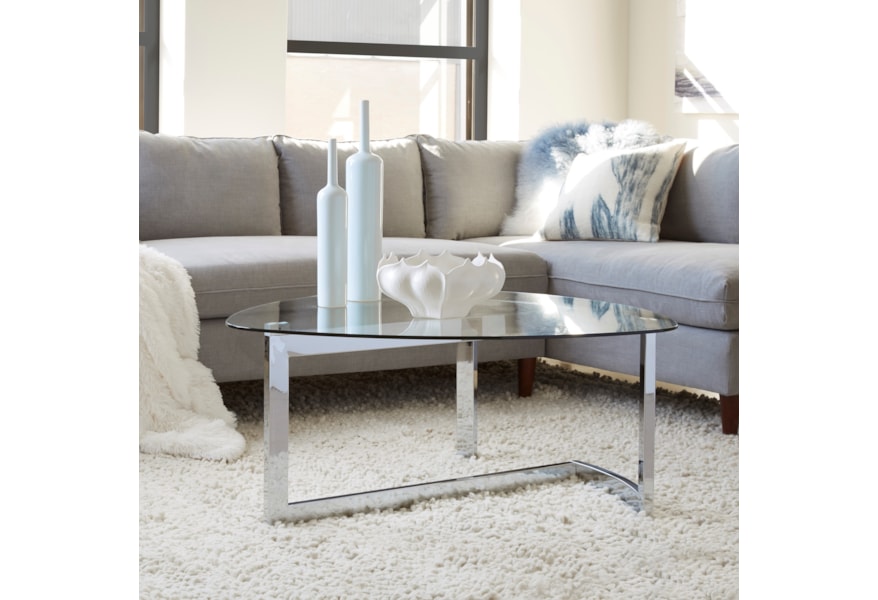 Magnussen Home Aries Contemporary Shaped Tail Table With Contemporary Shaped Tail Table