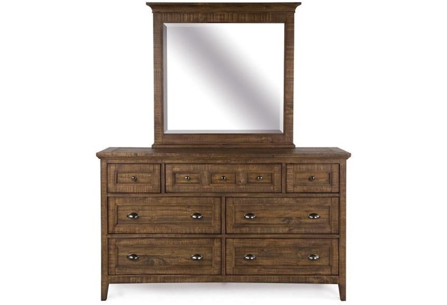 Magnussen Home Bay Creek Traditional Dresser And Mirror Set Dunk