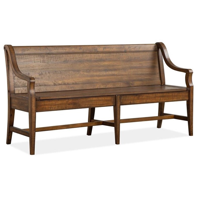 Belfort Select Ward Wood Dining Bench With Back And Hidden Storage Belfort Furniture Dining Benches