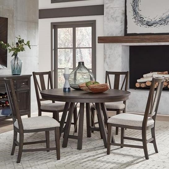 Magnussen Home Westley Falls 5 Piece Dining Set With Round Table