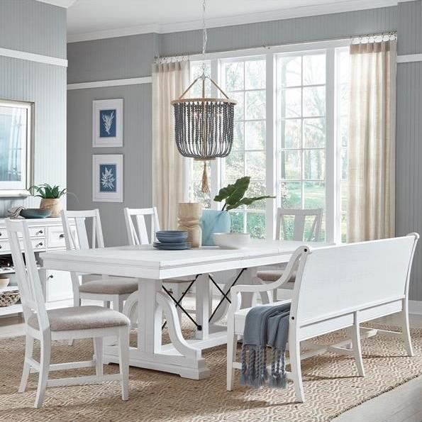 Belfort Select Heron Cove 6 Piece Dining Set W Bench Belfort Furniture Table Chair Set With Bench