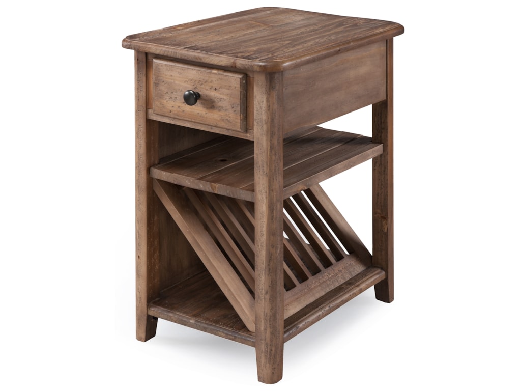 Magnussen Home Baytowne Casual Chairside Table With Magazine Rack Baytowne Casual Chairside Table With Magazine Rack By Magnussen Home