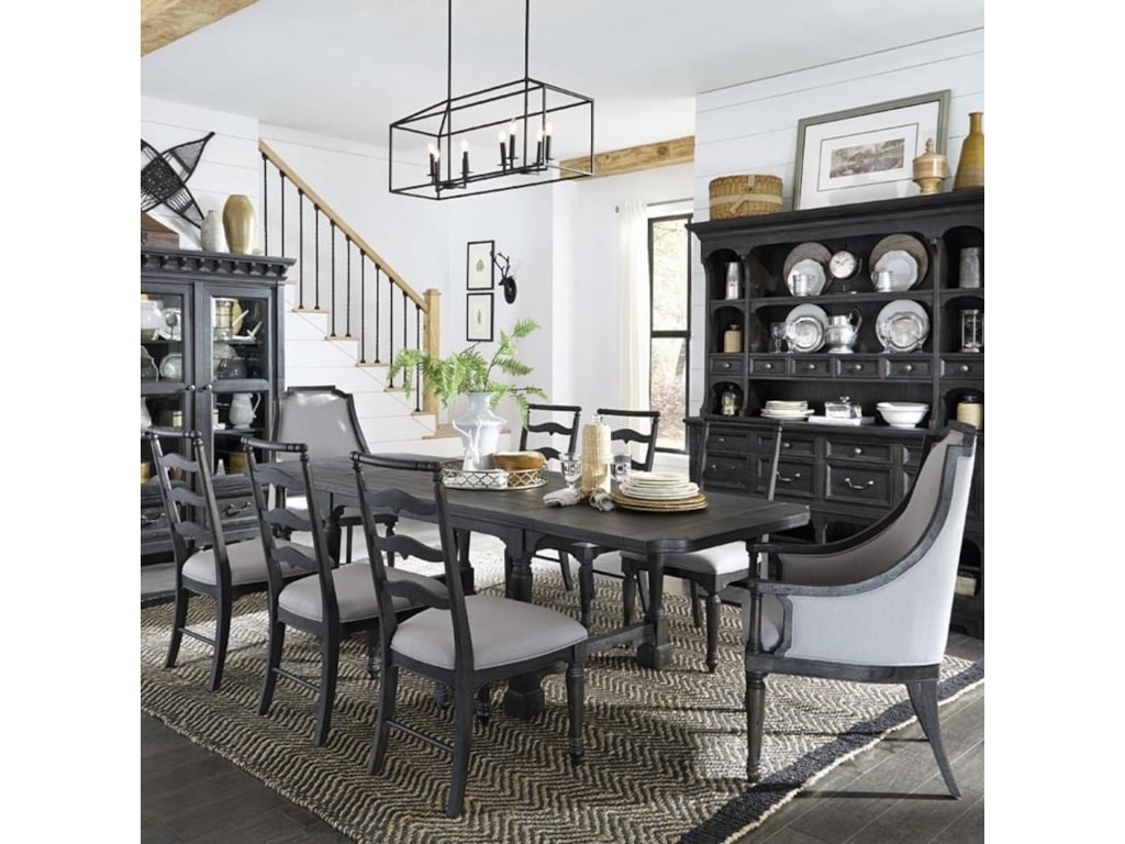 Magnussen Home Bedford Corners Table With 2 Breadboard Leaves 6 Magnussen Home Bedford Cornerle 6 Side Chairs 2 Host