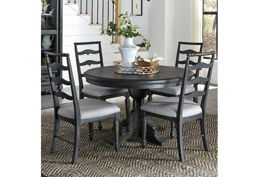 Bedford Corners Single Pedestal Round Dining Table With 4 Side Chairs By Magnussen Home At Dunk Bright Furniture Bedford Corners Single Pedestal Round Dining Table With 4 Side Chairs By Magnussen Home At Dunk Bright Furniture