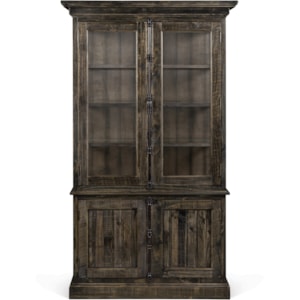 Belfort Select Aldie Springs Transitional Weathered Gray China Cabinet With Adjustable Glass Shelves And Display Lighting Belfort Furniture China Cabinets