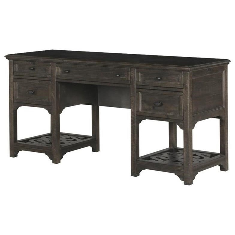 Magnussen Home Bellamy Traditional Desk With Scrolled Shelf