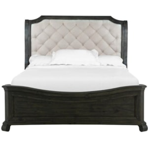 Magnussen Home Furniture Monterrey B2491 53b Queen Sleigh Bed With Upholstered Headboard And Shaped Footboard Del Sol Furniture Sleigh Beds