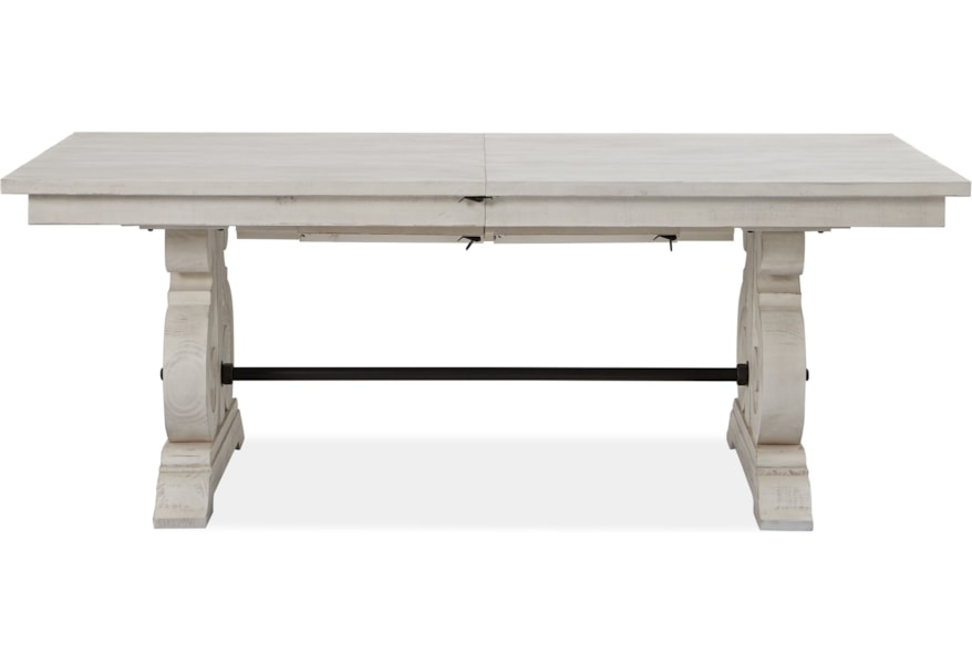 Magnussen Home Bronwyn Pkgwod4436t Rectangular Farmhouse Dining Table With Butterfly Leaves Upper Room Home Furnishings Dining Tables