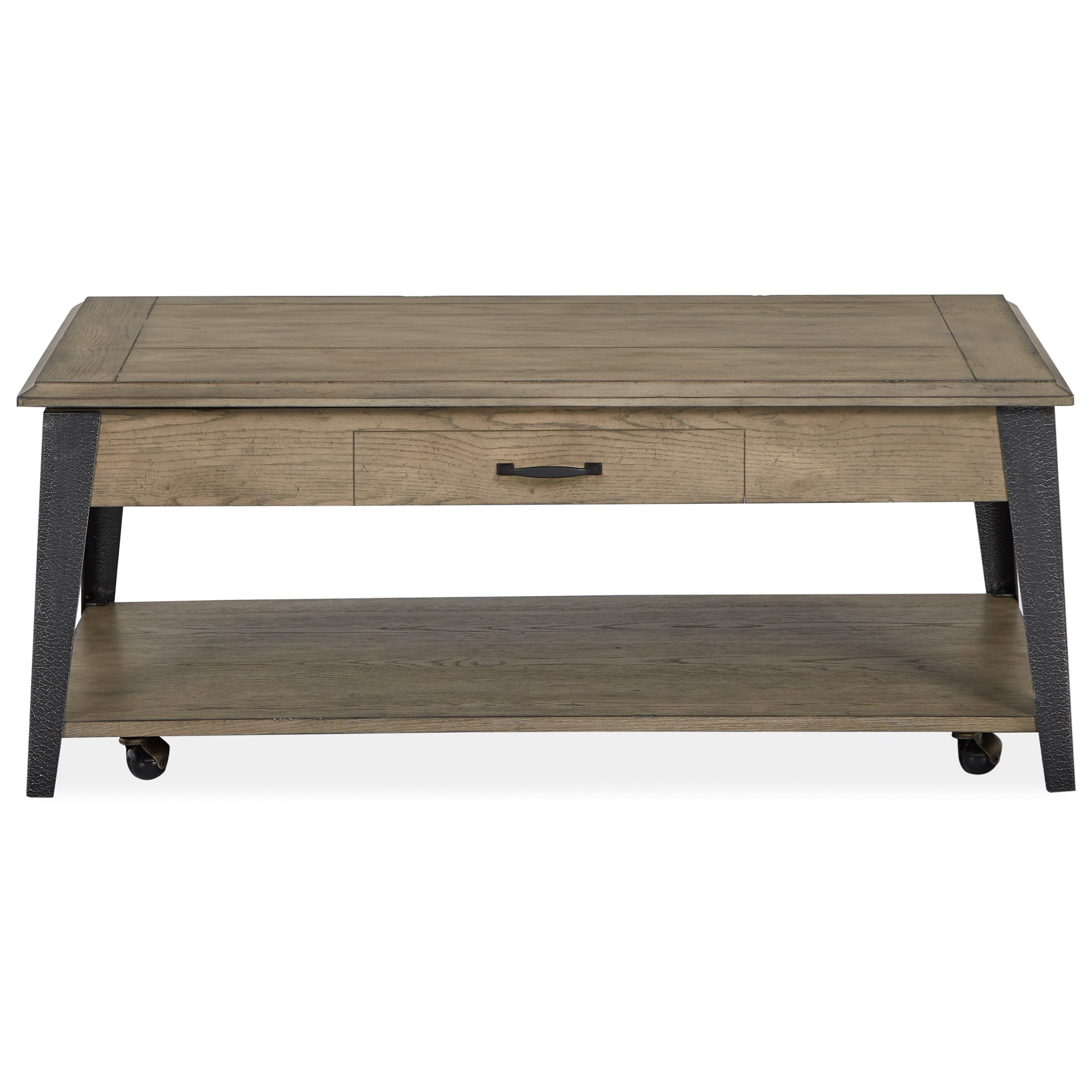 Magnussen Home Butler Industrial Lift Top Cocktail Table With 1 Drawer And Casters Value City Furniture Cocktail Coffee Tables