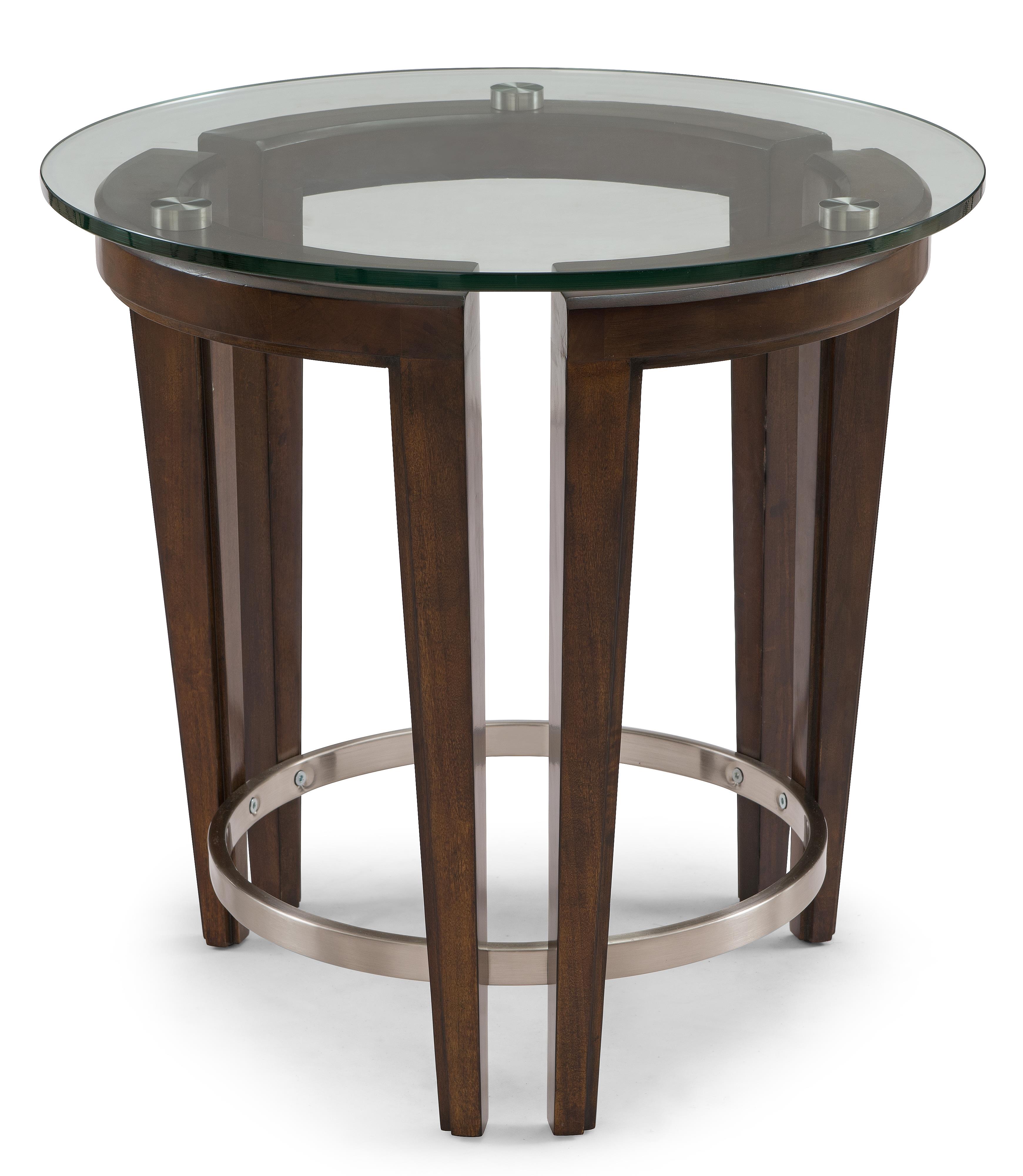 Magnussen Home Carmen T3110 05 Contemporary Wood And Glass Round