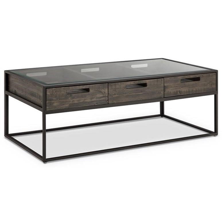 Magnussen Home Claremont Rectangular Cocktail Table With Glass Top