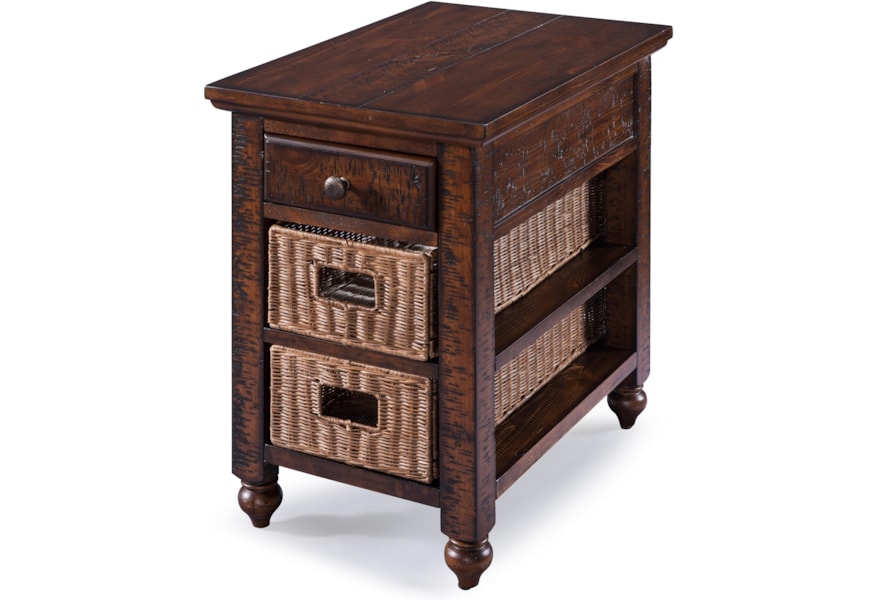 Magnussen Home Cottage Lane Casual Chair Side End Table With