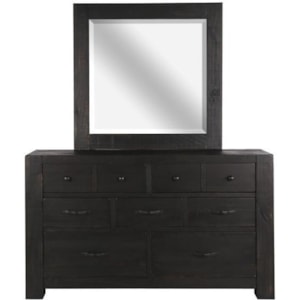 Magnussen Home Easton 7 Drawer Dresser Mirror With Wood Frame Upper Room Home Furnishings Dresser Mirror Sets