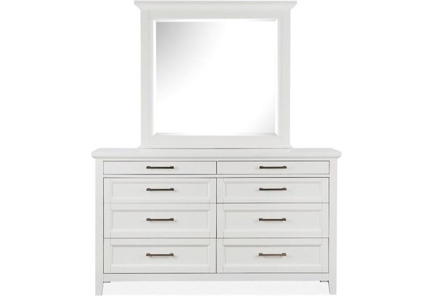 Magnussen Home Hadley Grove 8 Drawer Dresser And Mirror Set