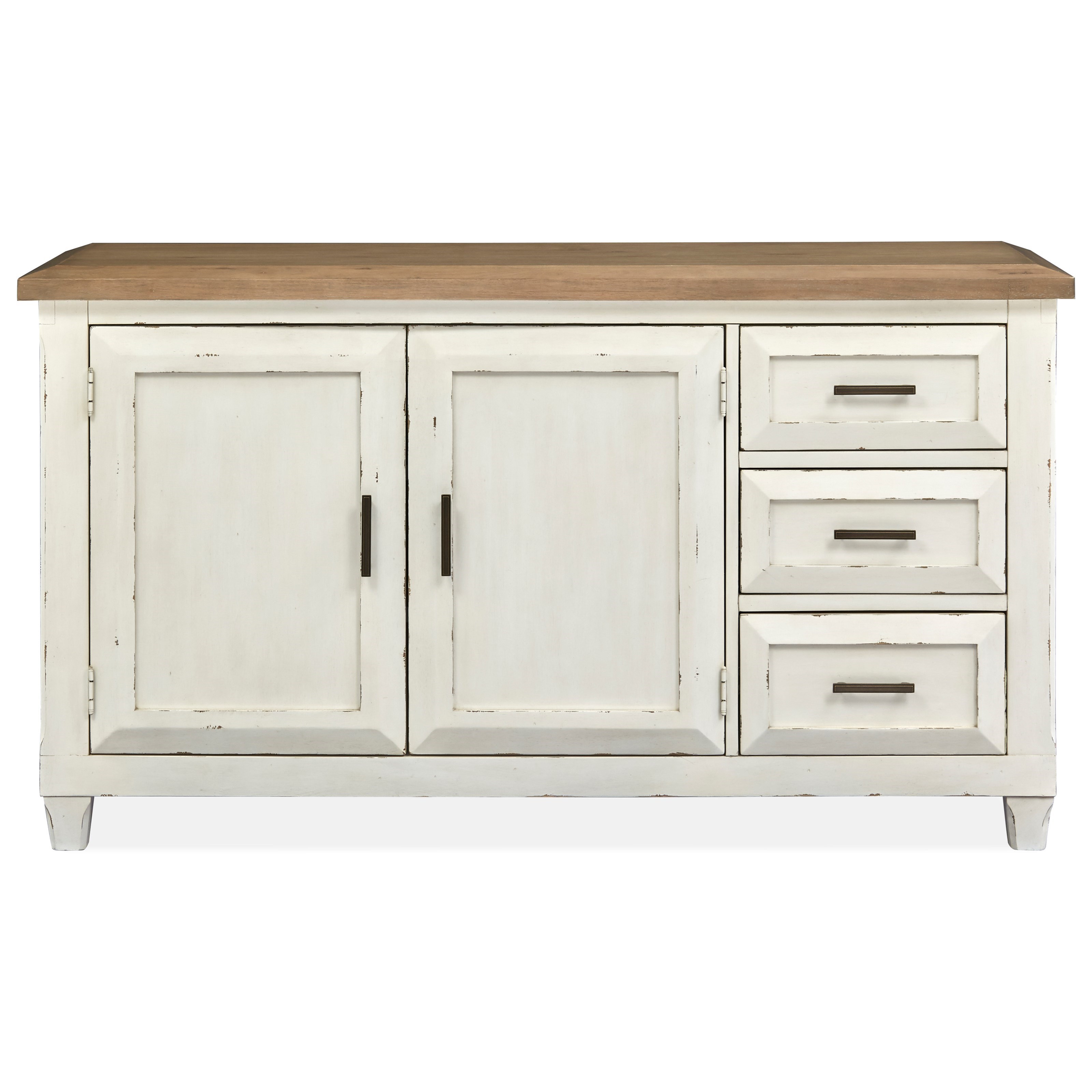 Magnussen Home Hutcheson Cottage Style Buffet With Wine Bottle Storage Value City Furniture Buffets