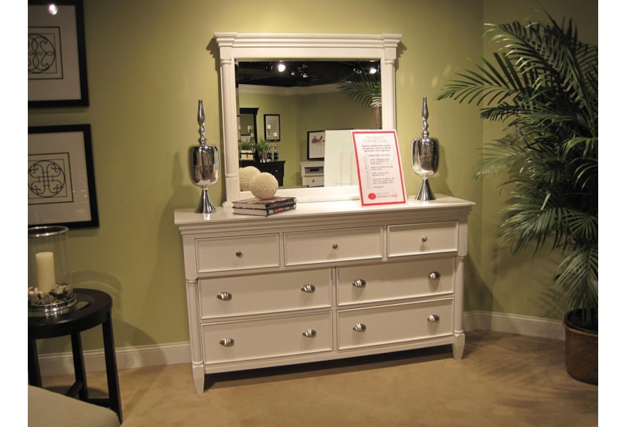 Magnussen Home Kasey 7 Drawer Dresser Framed Landscape Mirror