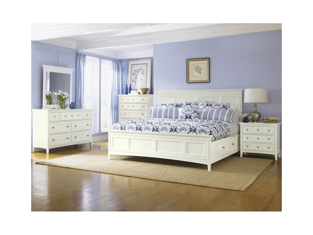 Magnussen Home KentwoodQueen Panel Bed with Storage Rails