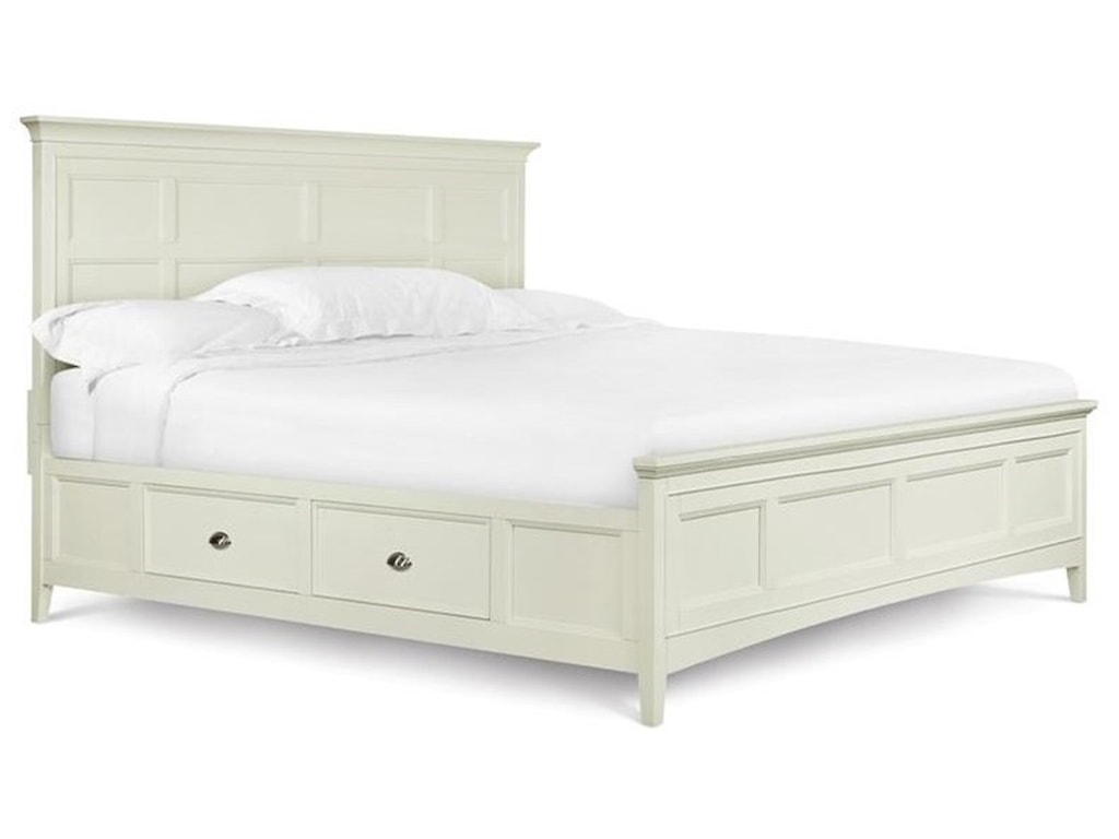 Magnussen Home KentwoodCalifornia King Panel Bed with Storage Rails