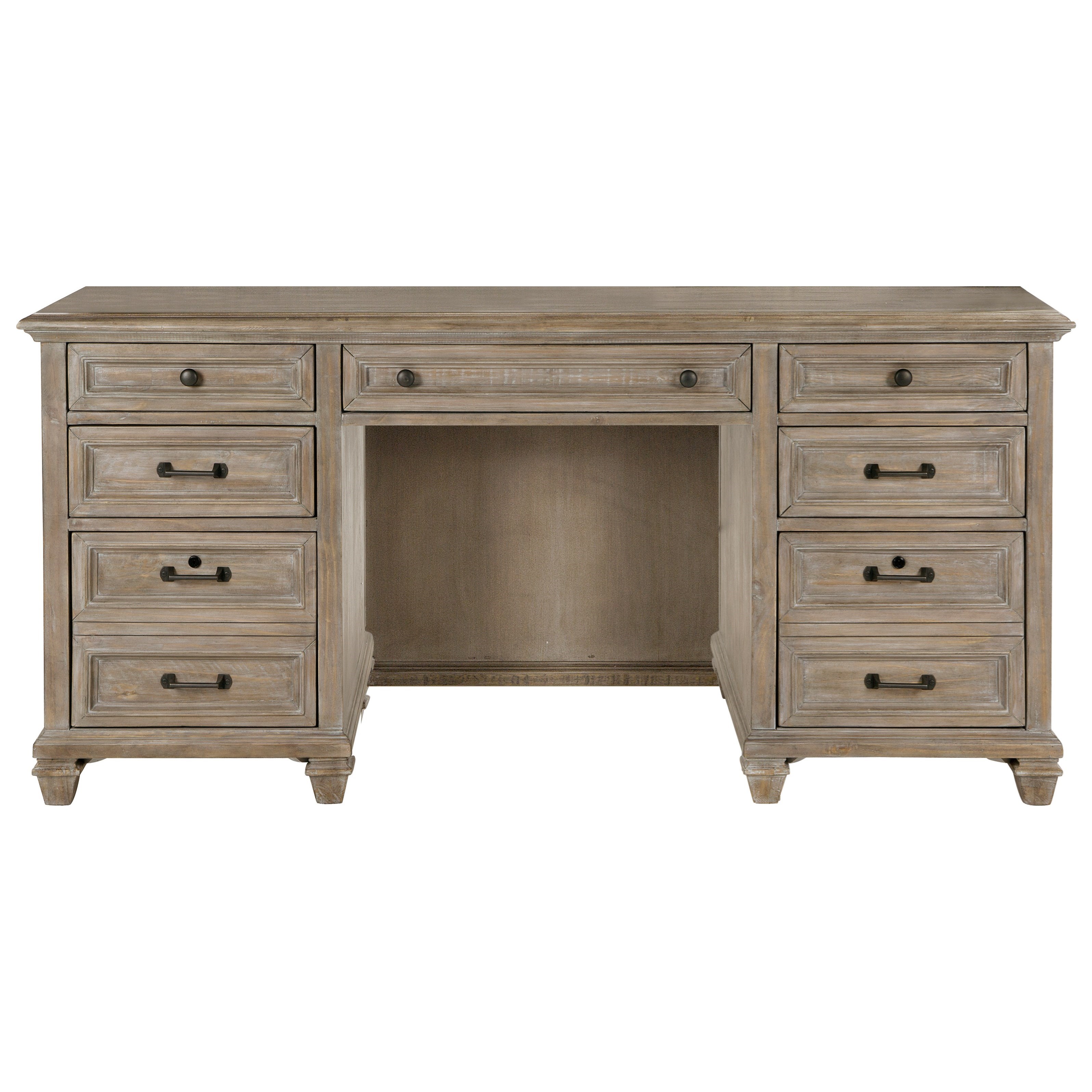 Magnussen Home Lancaster Rustic Credenza With Locking File Drawers